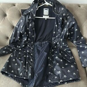 Navy raincoat
